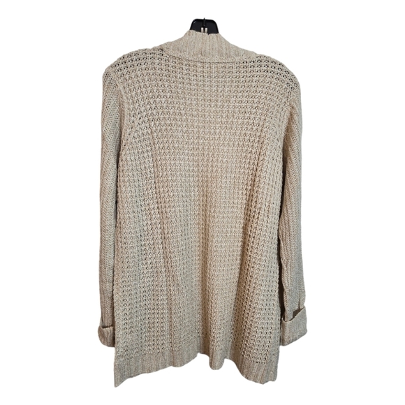 RD Style Womens Open Front Cardigan Delicate Knit Beige Cream Medium New - Picture 5 of 12